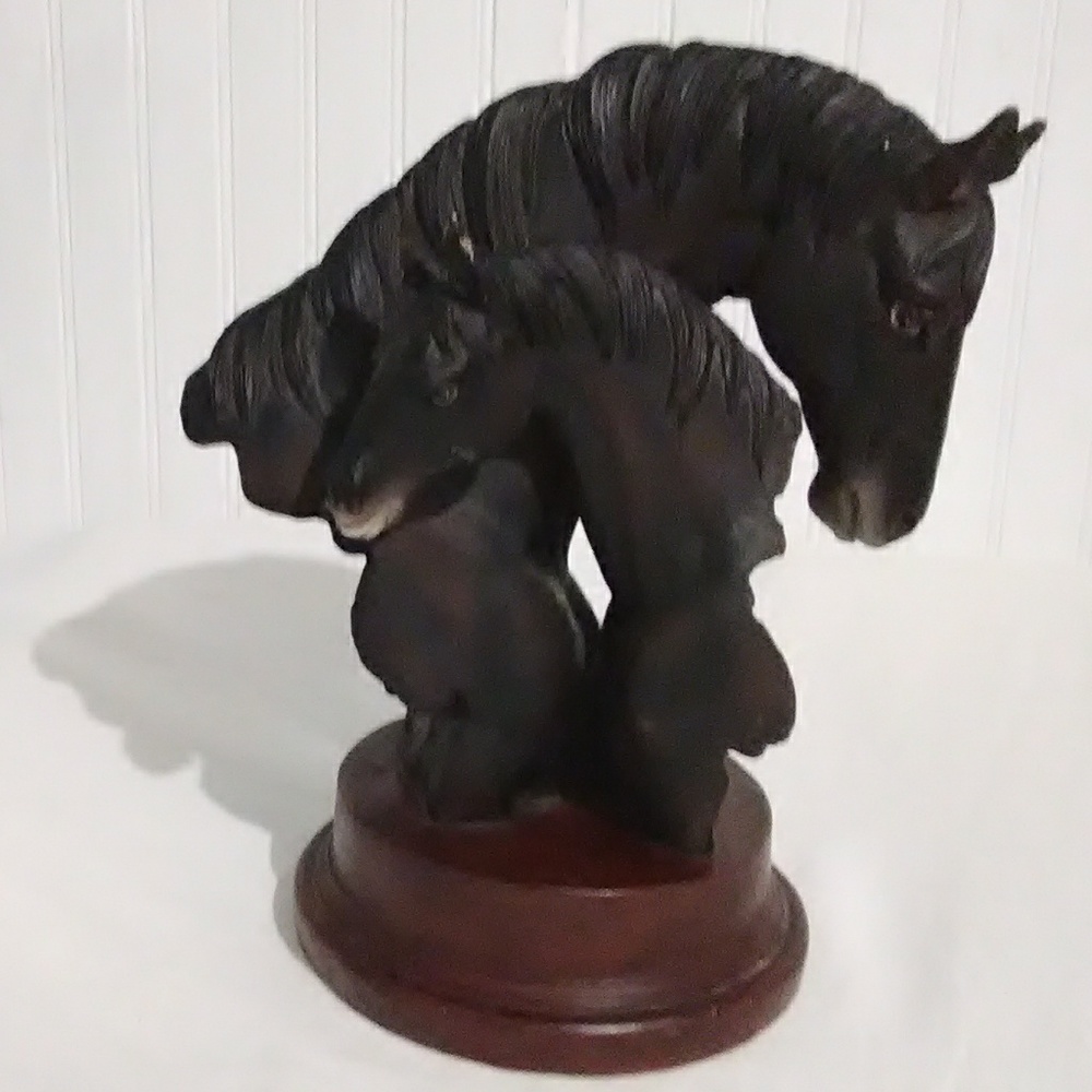 SALE Beautiful Mother & Colt Whatnot On Plaque